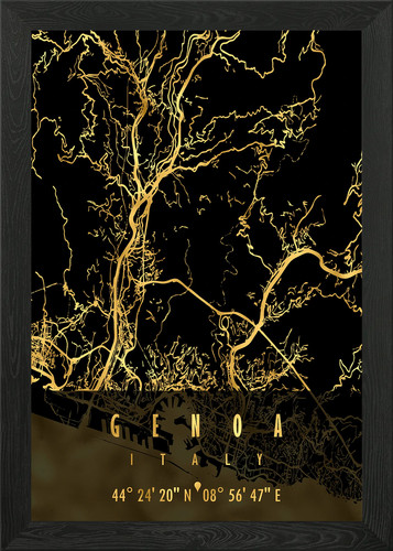 Mappa genova italia poster - italia,