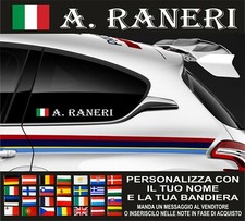 2 ADESIVI NOME PILOTA AUTO RALLY TUNING  PERSONALIZZATO MOTO CASCO STICKERS  R1