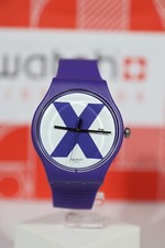 Nuovo Limited Swiss Made Swatch New Gent 41MM XX-RATED VIOLA SUOV401 BIANCO VIOLA