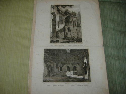 1800 incisione napoli tomba - 1800,