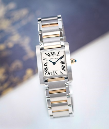 Cartier tank francaise bimetal - cartier,