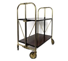 Carrello da bar tavolino metà secolo carrello servizio tè cocktail Belgio pieghevole 