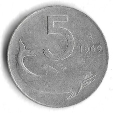 1969 italy lire world - 5,