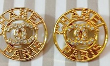 Bottoni in oro con strass, set