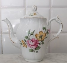 Teiera/Caffettiera Vecchio Ginori. Perfetta. Con Decorazioni Floreali. 