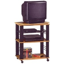 MOBILE PORTA TELEVISORE PIANO GIREVOLE CARRELLO CON RUOTE 3 SCOMPARTI