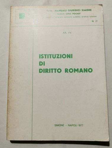 Istituzioni diritto romano - di,