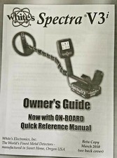 SPECTRA V3I WHITE METAL DETECTOR ISTRUZIONI MANUALE SPEDIZIONE IL GIORNO SUCCESSIVO