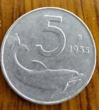 REPUBBLICA ITALIANA 5 Lire del 1955 Moneta numismatica collezione cinque lire