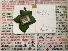 RARA RELIQUIA Foglie di vite di Santa Rita: Splendida - Cascia - 1 agosto 1940!!!