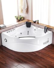 Vasca Angolare Idromassaggio in acrilico cm 150 con poggiatesta e rubinetteria