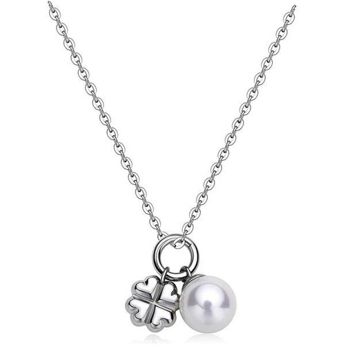 Collana quadrifoglio perla - e,