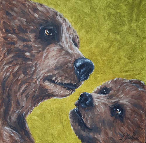 Quadro madre orso - , e