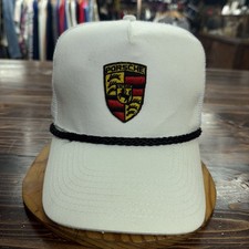 Porsche White Snapback Trucker