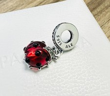 Charm pandora coccinella - charm, rossa
