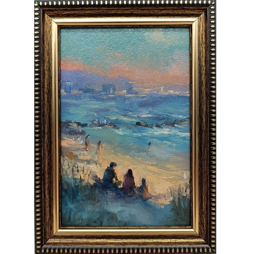 Quadro olio originale spiaggia