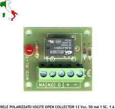 RELÈ PER USCITE OPEN COLLECTOR 12 Vcc. 50 mA 1 SCAMBIO 1 A COMPONENTE ALLARME