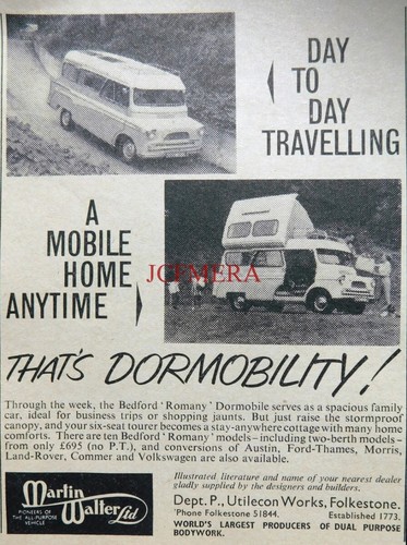 Bedford dormobile caravan - bedford,
