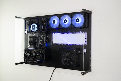 Wall computer case 360mm - 360mm, dual
