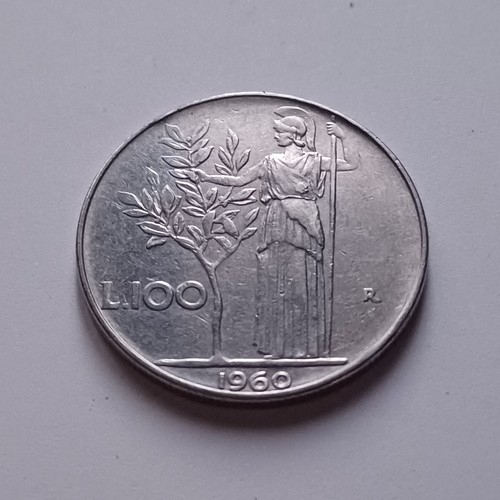Moneta 100 lire minerva 1960 - moneta,