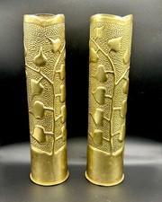 PAIR ANTIQUE BRASS IVY TRAIL