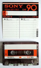 Mc Musicassetta Sony Chf90 Chf 90 Vintage Compact Cassette Audio Tape K7 Usata D