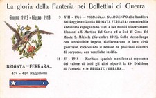 6361 BRIGATA FERRARA 47 E 48 REGGIMENTO FANTERIA. MOTIVAZIONE MEDAGLIA AL VALORE