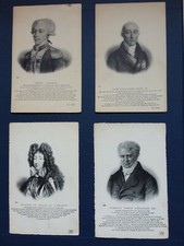 Lotto di 4 cartoline vintage(non viaggiate) del sec. XX di personaggi famosi.