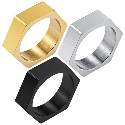 Anello uomo biker esagonale - , a