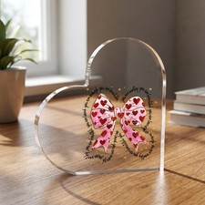 2D 1PC Heart Acrylic Plaque