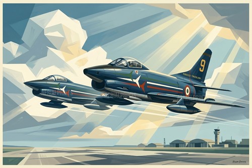 Frecce tricolori g91 - tricolori, stampa