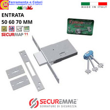 Serratura Da Infilare Per Cancelli Porte In Ferro SECUREMME Entrata 50 60 70 mm