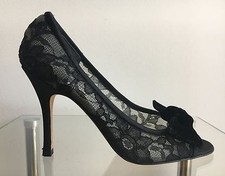 Sacha London décolleté da donna tacco alto scarpe punta aperta nere taglia:38 nuove