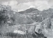 stampa antica CAMPAGNA ROMANA Castelli Romani MARINO - CAMILLO INNOCENTI  1904