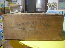 ANTICA CASSA IN LEGNO PUBBLIC. "SURROGATI DI CAFFE' FRANK"ANNI '20/'30-NO LATTA