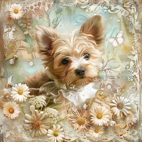 Shabby chic yorkie - yorkie, cucciolo