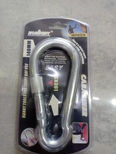 MOSCHETTONE Acciaio Zinco Con Molla Portachiavi Arrampicata Sicurezza 140mm