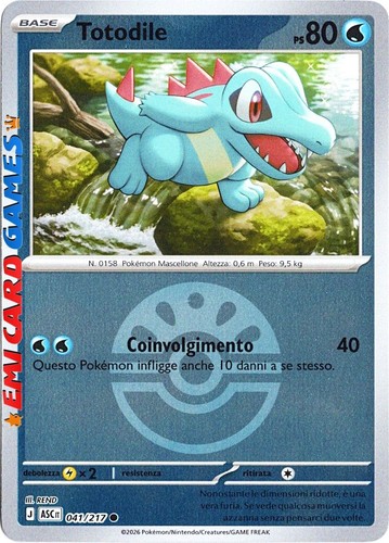 Totodile 041 217 reverse holo - totodile,