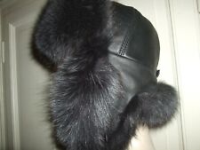 CAPPELLO COLBACCO TRAPPER AVIATORE PELLICCIA FUR VOLPE GRIGIA UNISEX 59 UOMO 