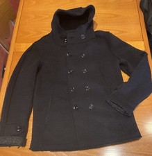 OTTO cappotto uomo corto in lana blu scuro tg L