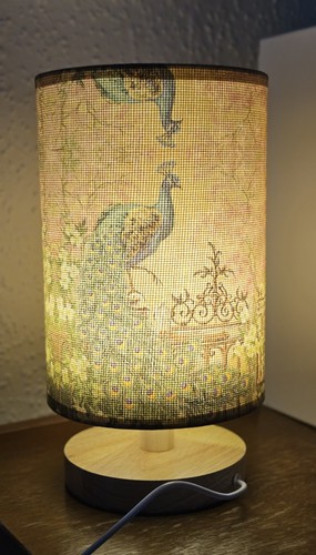 Lampada tavolo decoupage - tavolo,