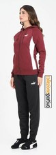 TUTA DONNA PUMA FULL-ZIP HOODED SWEAT SUIT FL - 690738-96 - col. bordeaux/nero