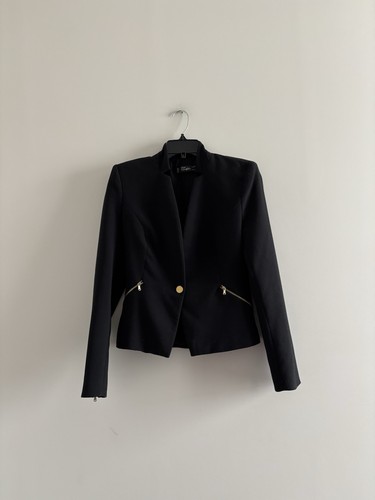 Zara blazer nero oro bottoni - oro,