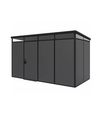 CASETTA DA GIARDINO PREFABBRICATA IN PVC E ALLUMINIO ARTPLAST "MODULARE" NERO...