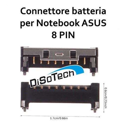 Connettore batteria 8pin - batteria, fpc
