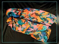 Sciarpa Foulard Stola con fantasia Cavalli, cavallo nero - Nuova! Regalo Natale