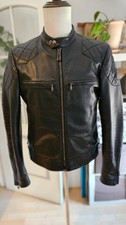 Giacca pelle nera belstaff - pelle,