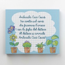 Quadro con filastrocca - con,