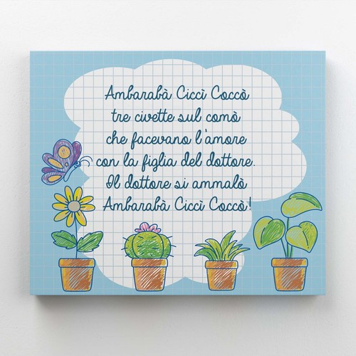 Quadro con filastrocca - quadro,