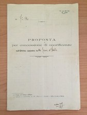 Documento Storico Proposta per Concessione di Onorificenze 1911